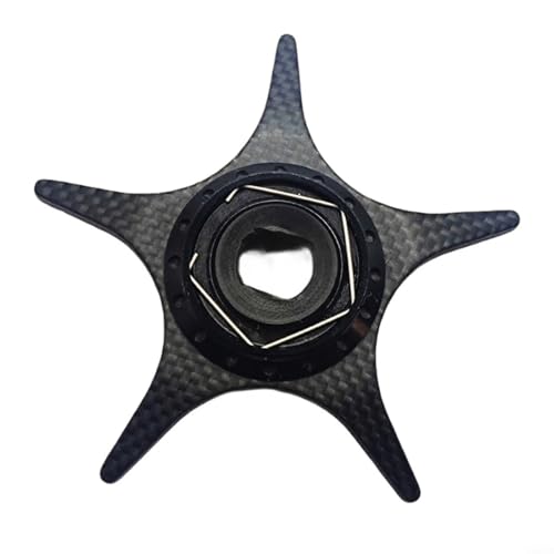 Entgoinggo Angelrollen-Entlastungsschlüssel, Kohlefaser-Sternbremse für Angelrollen, 56 mm Durchmesser, mit integriertem Schallentladungsschlüssel (schwarz) von Entgoinggo