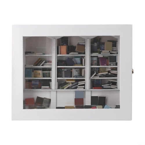 Entgoinggo Anxiety Bookshelf, Charming Miniature Bookshelf Set With 200 Foam Titles To Enhance Your Decor, Shake Bookshelf Shake Away Your Anxiety(B) von Entgoinggo
