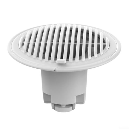 Entgoinggo Badezimmer-Bodenablauf-Abdeckung mit dreifacher Schutzschicht, Haarsieb für Duschablauf, geruchshemmendes Design (weiß) von Entgoinggo