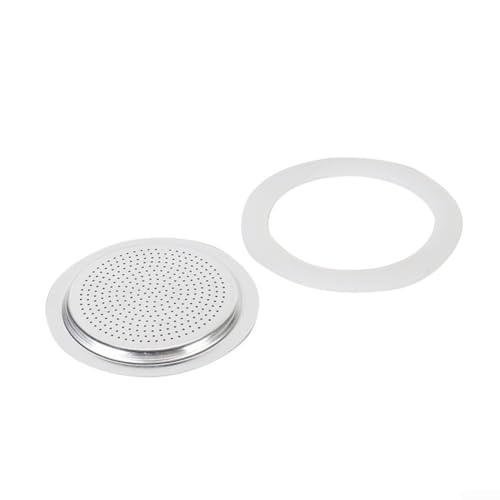 Entgoinggo Ersatzdichtung für Kaffeemaschine, Ersatz-Silikondichtung, Filter-Set für Mokka, Espresso, Kaffee, Herd, Top-Topf (9 Tassen + Sieb) von Entgoinggo