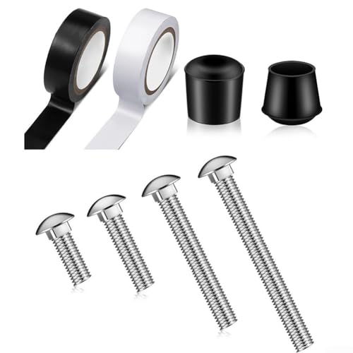 Entgoinggo Fahnenmast-Gewichtsanker-Set mit 4 Ankern, 2 robusten Abdeckungen, 2 PVC-Bändern – Edelstahl-Gewinde-Set für Honor Guard Training von Entgoinggo