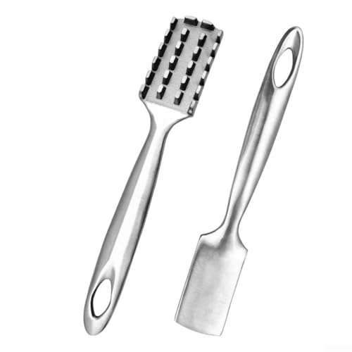 Entgoinggo Fischschuppen-Entferner mit Sägezahn-Design, Schlitz-Abdeckung, Griff, rostbeständig, Fischentschuppen-Werkzeug für Küche, Angeln, Meeresfrüchte-Märkte (1 Stück) von Entgoinggo