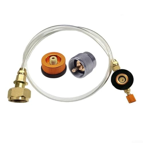 Entgoinggo Gasflaschenadapter mit 70 cm Schlauch für Campingkocher – Metallanschlussrohr mit Aufblasventil und Klemme für Outdoor-Kochen Entgoinggo Gasflaschenadapter mit 70 cm Schlauch für Campingkocher – Metallanschlussrohr mit Aufblasventil und Klemme für Outdoor-Kochen von Entgoinggo