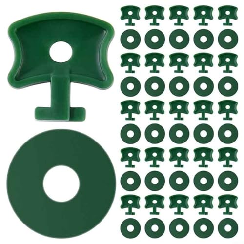 Entgoinggo Gewächshaus-Dreh-Clips, Gewächshaus-Drehklammern mit Unterlegscheiben, robuste Kunststoff-Befestigungsclips für Gewächshaus-Isoliermaterialien (100 Stück) von Entgoinggo