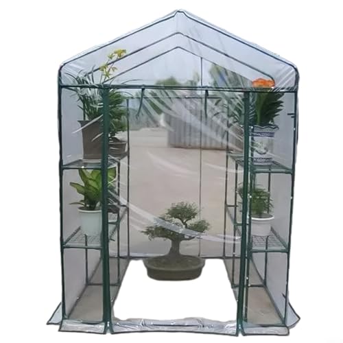 Entgoinggo Gewächshaus-Gartenpflanzen-Spalier-Pflanzenabdeckung ohne Halterung, PVC, transparent, Gewächshaus-Pflanzenabdeckung (PVC) von Entgoinggo