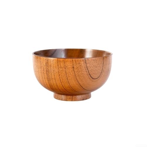 Entgoinggo Holzschüssel, Reisschalen, Geschirr für Küche, Lebensmittelaufbewahrung zum Servieren von Dips, Suppen und Ramen, verschiedene Größen (14 cm) von Entgoinggo