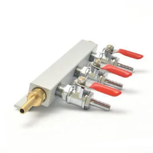 Entgoinggo Homebrew Bier Kohlendioxid Gasverteiler Splitter 1/4 Zoll Widerhaken Armaturen 2/Wege Armaturen Kohlendioxid Verteiler (B) von Entgoinggo