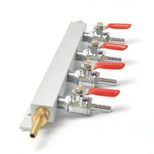 Entgoinggo Homebrew Bier Kohlendioxid Gasverteiler Splitter 1/4 Zoll Widerhaken Armaturen 2/Wege Armaturen Kohlendioxid Verteiler (C) von Entgoinggo