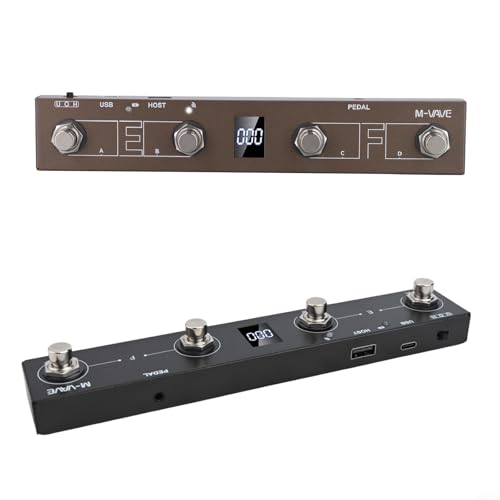Entgoinggo Kabellos für MIDI-Fuß-Controller, 4 Fußschalter, kabellos, wiederaufladbar, USB-BLE-Seite für Turner tragbar von Entgoinggo