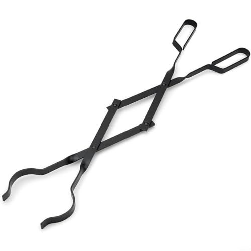 Entgoinggo Kaminzange, Brennholzklemme, strapazierfähig, Greifer, ergonomischer Griff, Eisenkonstruktion, kompaktes Design von Entgoinggo