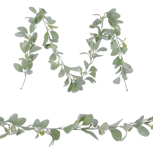 Entgoinggo Künstliche Blumengirlande, 182 cm, künstliche Blumenranken, künstliche Pflanze für Hochzeit, Party, Garten, Wand, Schlafzimmer, Dekoration (1 Stück) von Entgoinggo
