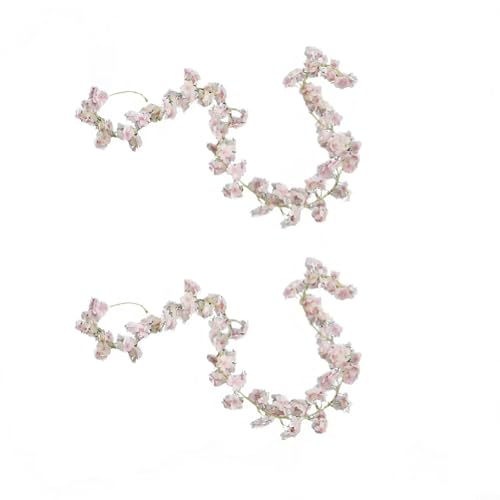 Entgoinggo Künstliche Kirschblüte, künstliche Sakura-Blüte, hängende Blumen, Rebe, künstliche Sakura-Girlande, 1,8 m, hellrosa, 2 Stück Entgoinggo Künstliche Kirschblüte, künstliche Sakura-Blüte, hängende Blumen, Rebe, künstliche Sakura-Girlande, 1,8 m, hellrosa, 2 Stück von Entgoinggo