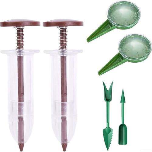 Entgoinggo Manueller Garten-Säspender-Werkzeug-Set mit 5 einstellbaren Geschwindigkeitsstufen, Hand-Pflanz-Pflanz-Pikierspender, Pflanzmaschine für Garten (Kaffee) von Entgoinggo