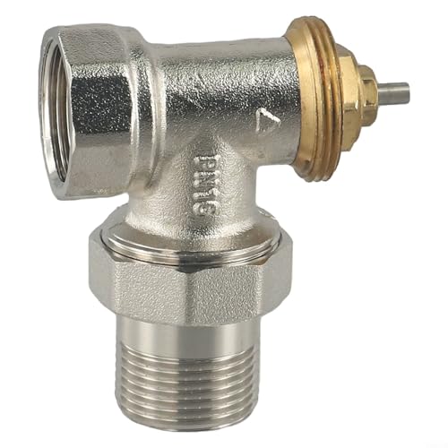 Entgoinggo Messing Winkel Thermostat-Heizkörperventil DN15/DN20 M30x1,5 Gewinde Temperaturregelventil (DN20) von Entgoinggo