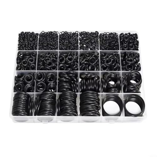 Entgoinggo O-Ring-Dichtungen, 1020-teiliges Gummi-O-Ring-Set für Auto-Motorabdichtung, Automobil-Klimaanlagen-Reparatur, Heimwerker-Projekte (1020 Stück) von Entgoinggo