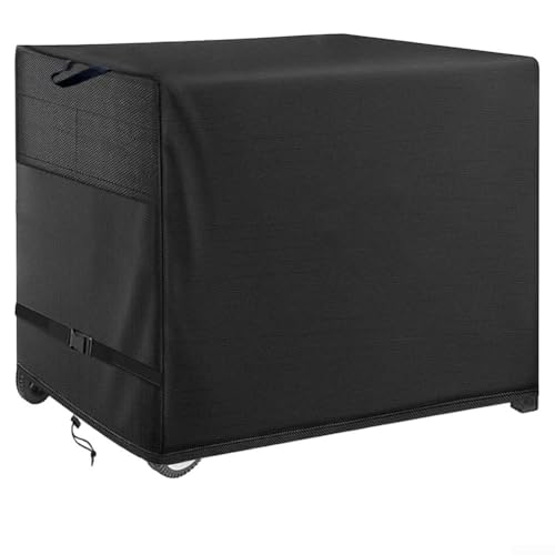 Entgoinggo Outdoor-Pizzaofen-Tischabdeckung, wasserdicht, staubdicht, strapazierfähig, 600D, mit Belüftungsöffnungen und Riemen, Schwarz (111,8 x 50,8 x 88,9 cm) von Entgoinggo