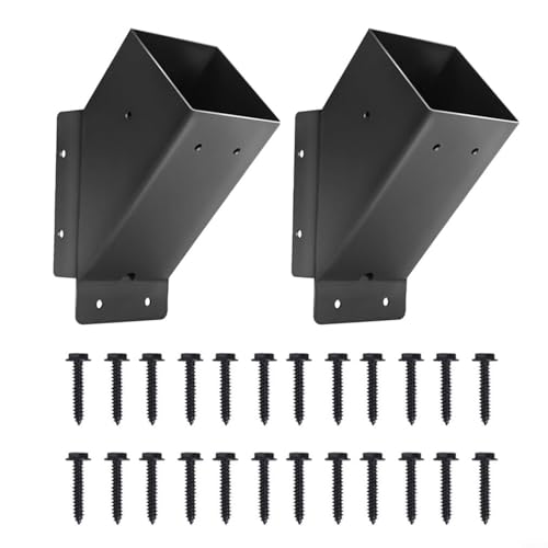 Entgoinggo Pergola-Halterungen, 45-Grad-Winkel-Halterungen für Pergola-Kits, wetterbeständige Pavillon-Halterung für Gartenstrukturen (2 Stück) von Entgoinggo