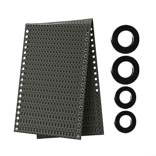 Entgoinggo Reparaturset für Gartenliege mit strapazierfähigem Nylongewebe, 160 x 43 cm, Strandkorb-Ersatz-Set mit 4 elastischen Kordeln für DIY-Restauration (E) von Entgoinggo