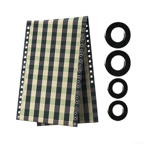 Entgoinggo Reparaturset für Outdoorliege mit strapazierfähigem Nylongewebe, 160 x 43 cm, Strandkorb-Ersatz-Set mit 4 elastischen Kordeln für DIY-Restauration (C) von Entgoinggo