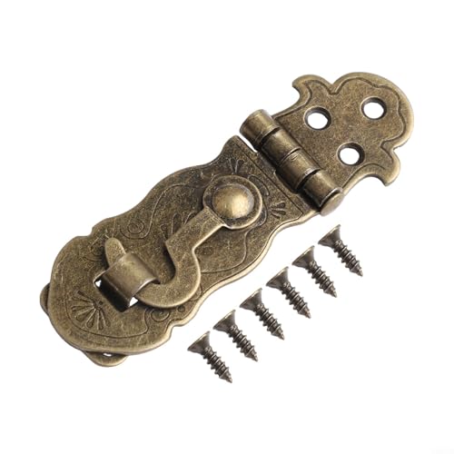 Entgoinggo Retro-Stil für Kofferschloss Truhe Kastenverschluss Hasp Riegel Bronze Ton für Holzkoffer Boxen Entgoinggo Retro-Stil für Kofferschloss Truhe Kastenverschluss Hasp Riegel Bronze Ton für Holzkoffer Boxen von Entgoinggo