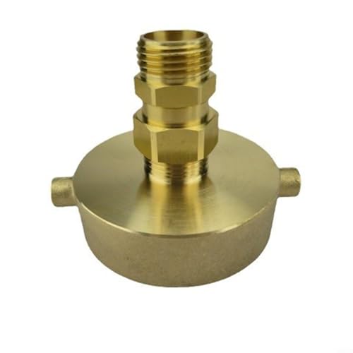 Entgoinggo Robuster Messing-Feuer-Hydrant-Schlauchadapter, 2-1/2 NST/NH-Buchse auf 3/4-GHt-Stecker, für Gartenschlauchanschluss (gerader Adapter) von Entgoinggo