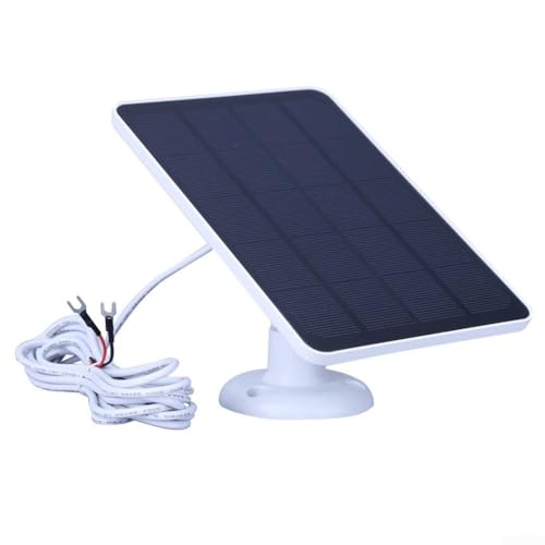 Entgoinggo Solarmodul-Ladegerät 4 W für Ringvideo-Türklingel mit verstellbarer Halterung, 3 m langes Kabel, monokristallines Silikon-Netzteil für den Außenbereich (weiß) von Entgoinggo