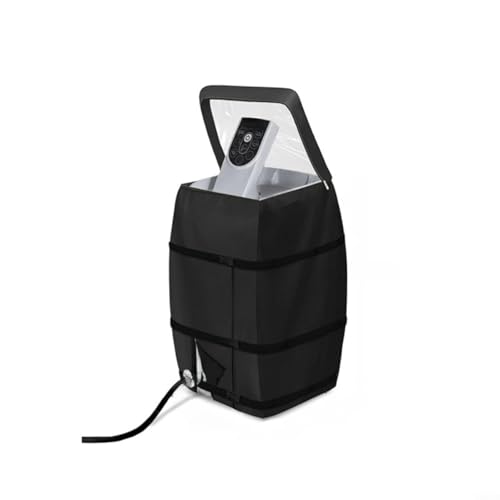 Entgoinggo Spa-Heizungspumpenabdeckung, wasserdicht, staubdicht, schützende Outdoor-Whirlpool-Pumpenabdeckung mit Reißverschluss, schwarz von Entgoinggo