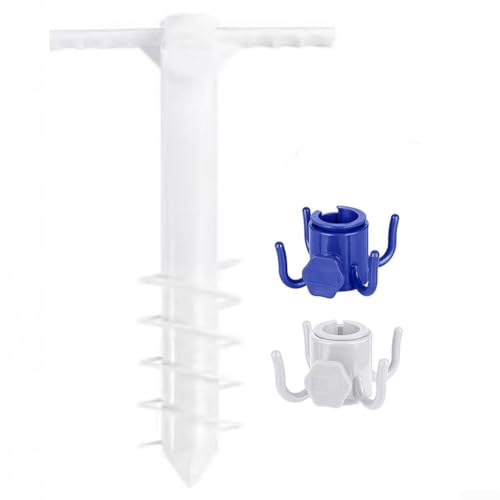 Entgoinggo Strandschirm Sandanker Ständer Spirale Erdspieß mit Anti-Rutsch-Griff Tragbarer Schirmhalter für Garten Terrasse Rasen 38 x 24 x 4,4 cm (4) von Entgoinggo