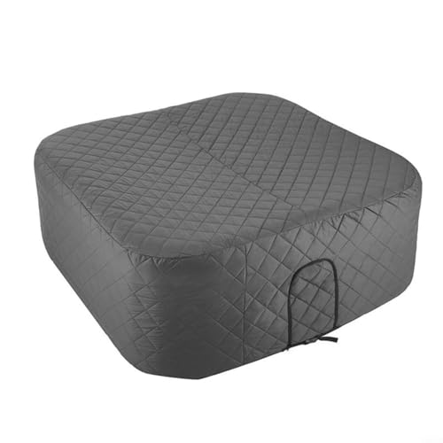 Entgoinggo Thermo-Abdeckung für Whirlpools, isoliert, aufblasbar, 145 x 145 x 70 cm, Wärmespeicherung, solarabsorbierend (grau) von Entgoinggo