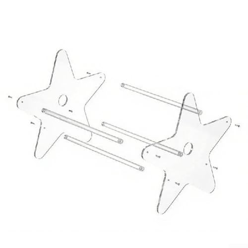 Entgoinggo Transparenter Acryl-CD-Plattenständer Vinylalbum Aufbewahrung Organizer Rack Moderner Halter für Musiksammlung Desktop-Regal 30 x 29 x 28 cm von Entgoinggo