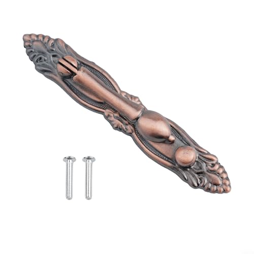 Entgoinggo Türgriff aus Zinklegierung mit einfacher Eleganz, für Schränke, Schubladen und Kleiderschränke, funktionale Heimdekoration (Rotbronze 64 mm) von Entgoinggo