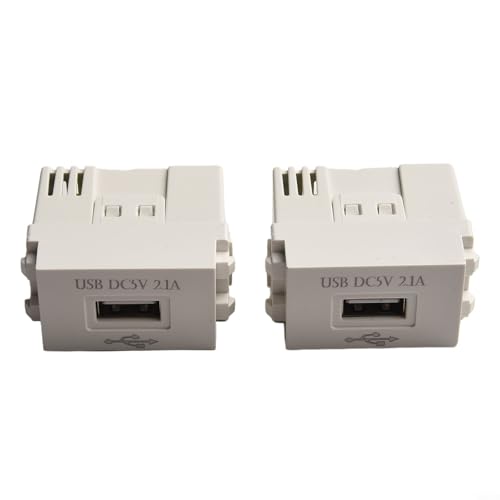 Entgoinggo USB Power Module Interface Adapter Switch, Handy Ladepanel, 220V Steckdose 5V Transformator 2.1A Schnellladeanschluss für Handy Home Hotel (2pcs) von Entgoinggo