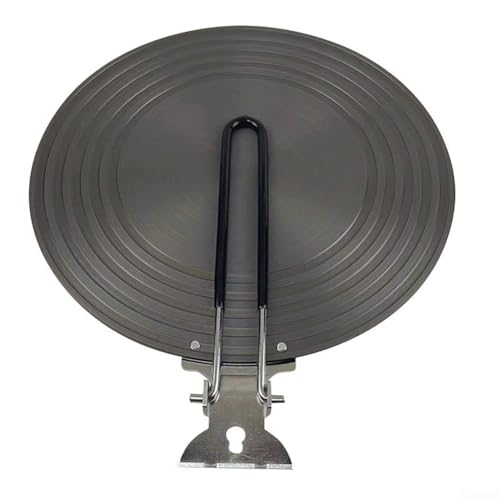 Entgoinggo Wärmeverteilerplatte, 4 mm dick, mit klappbarem Griff für Gasherd, Glas, Kochfeld, Edelstahl-Kochgeschirr, Wärmeverteilung (28 cm) von Entgoinggo