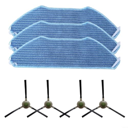 Entgoinggo Zubehör-Set für Lefant M1 M2 Pro M2S M2 Plus U180 für OKP K8 Roboter-Staubsauger mit Wischtüchern, Seitenbürsten (2 Set) von Entgoinggo
