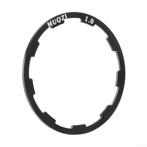 Fahrrad-Naben-Freilauf-Karosserie-Unterlegscheiben-Set mit Fahrradkassettendichtung und Freilauf-Abstandshaltern für verbesserte Zuverlässigkeit der Fahrradkomponenten (schwarz, 1 mm) von Entgoinggo