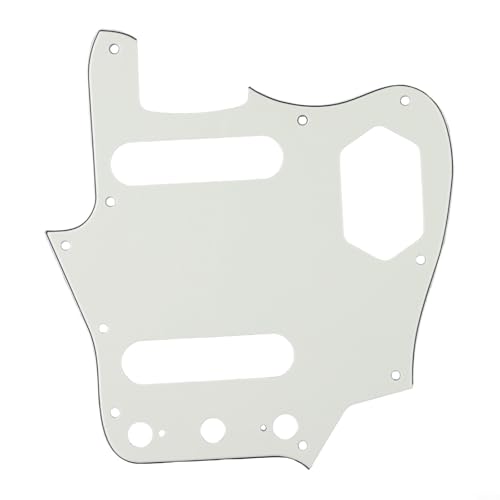 Für Jaguar E-Gitarre Schlagbrett Schlagbrett Schlagplatte FD JA Style mit 10 Löchern Geeignet für Ersatz und DIY Gitarre Anpassung (Vintage Weiß) von Entgoinggo