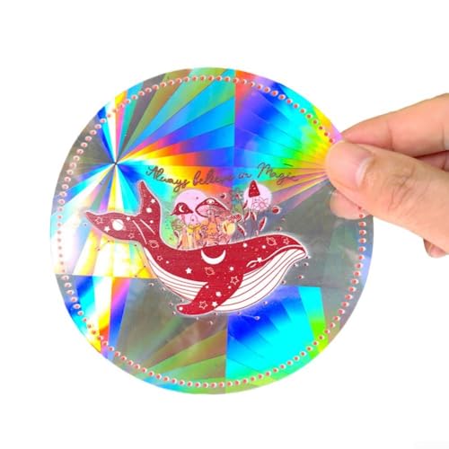 Für Regenbogen Visuals mit Sonnenfänger Aufkleber PVC Deko Glasfolie für Fenster (E) von Entgoinggo