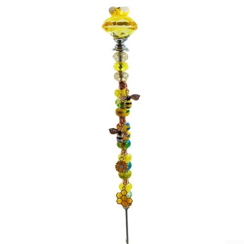 Gartendekor-Perlen mit Kristall-Stopper für personalisierte Bienen-Gartenstecker (A) von Entgoinggo