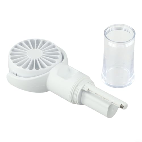 Handventilator und Nebel-Luftbefeuchter, wiederaufladbar, 4 Geschwindigkeiten, tragbarer Ventilator (schwarz) von Entgoinggo