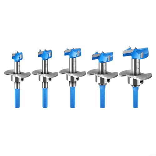 Hartmetall-Scharnierbohrer-Set für Holzbearbeitungsprojekte, verstellbare Tiefe (25 mm) von Entgoinggo
