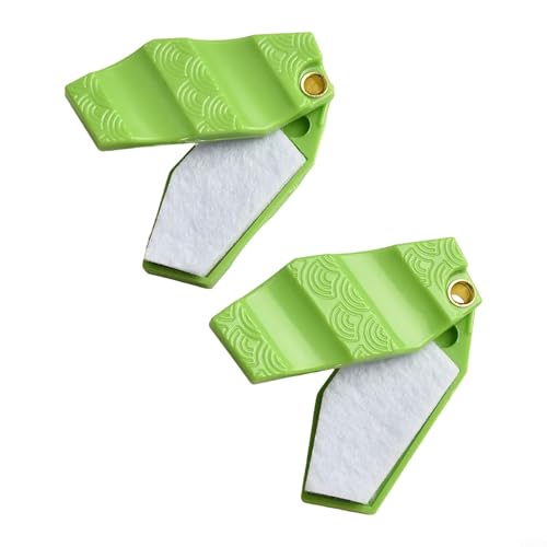 Hochleistungs-Fliegenfisch-Schnurreiniger, 2 Stück, Glätteisen mit ergonomischer Handhabung und einfacher Lagerung (grün) von Entgoinggo
