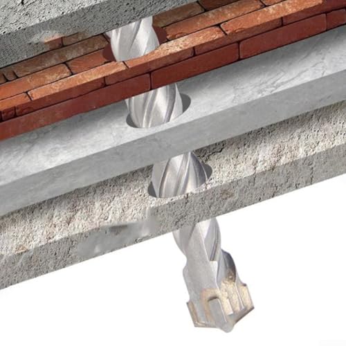 Hohe Effizienz für SDS Plus Bohrer, Vollhartmetall für harte Materialien wie Beton und Stein, entwickelt für optimale Leistung (16 x 210 mm) von Entgoinggo