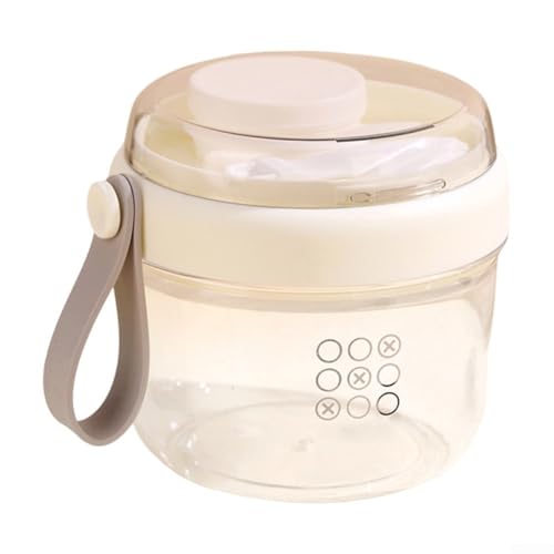 Joghurt-Parfaitbecher 650 ml, ergonomischer Griff für bequemen Gebrauch, geeignet für Müsli, Obst und Snacks (weiß) von Entgoinggo