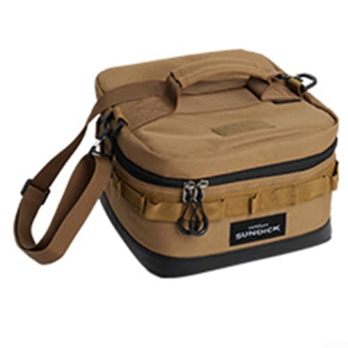 Kühltasche aus 900D Oxford-Stoff, wasserabweisend und multifunktionales Design (braun) von Entgoinggo