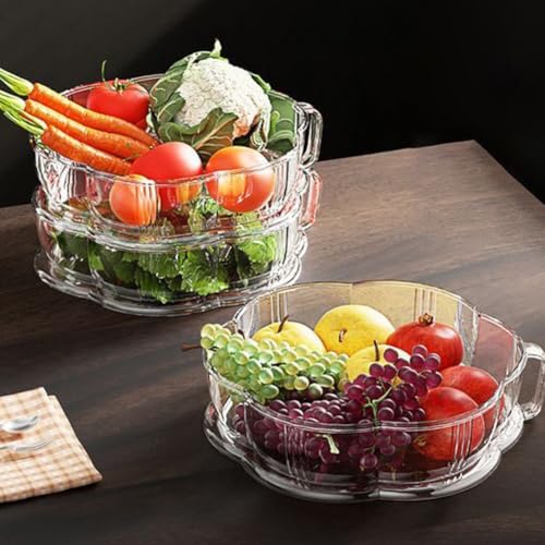 Lebensmittelisolierung, mehrschichtig, faltbar, transparent, staubdicht, Küchen-Kunststoffabdeckung, geeignet für Obst, Gemüse und Mahlzeitaufbewahrung (Baumschicht) von Entgoinggo