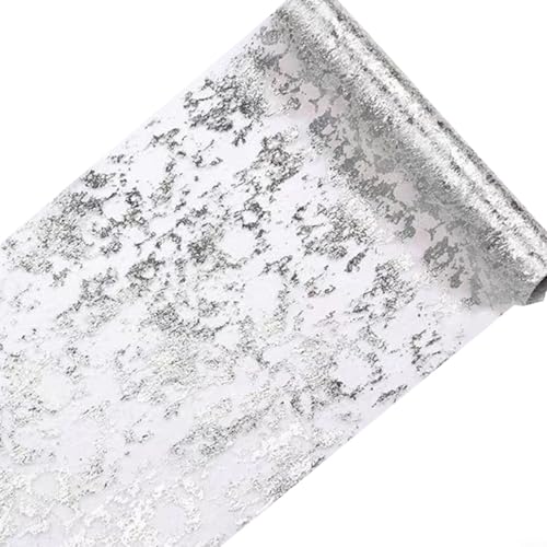 Lebhaft glitzernde Pailletten-Läufer, perfekt für Hochzeiten, Partys und andere besondere Veranstaltungen (Silber) von Entgoinggo