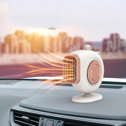 Leichte und kompakte Autoheizung für schnelles Aufheizen, 150 W, schneller Entfroster für kaltes Wetter (12 V, Rosa) von Entgoinggo