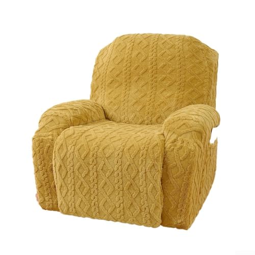 Liegestuhlhussen aus weichem Polyester, modernes Design, passt perfekt auf Stühle (Gold und Gelb) von Entgoinggo