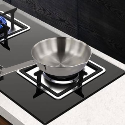 Mini-Eierpfanne aus 316er Edelstahl zum Kochen von Eiern und Saucen, kompakte Pfanne mit Messauslauf Design (L) von Entgoinggo