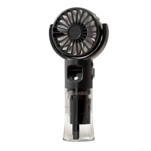 Mini-Handventilator zum Nachfüllen von Wasser mit USB-Ladefunktion, Begleiter für Abenteuer bei warmem Wetter (schwarz) von Entgoinggo